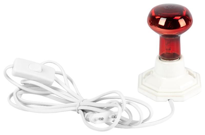 Светильник для инфракрасной лампы  FITO-Holder-CAP-light 3 м патрон-основание керамический с кабелем и цоколем Е27 | Б0064259 | ЭРА — миниатюра 3