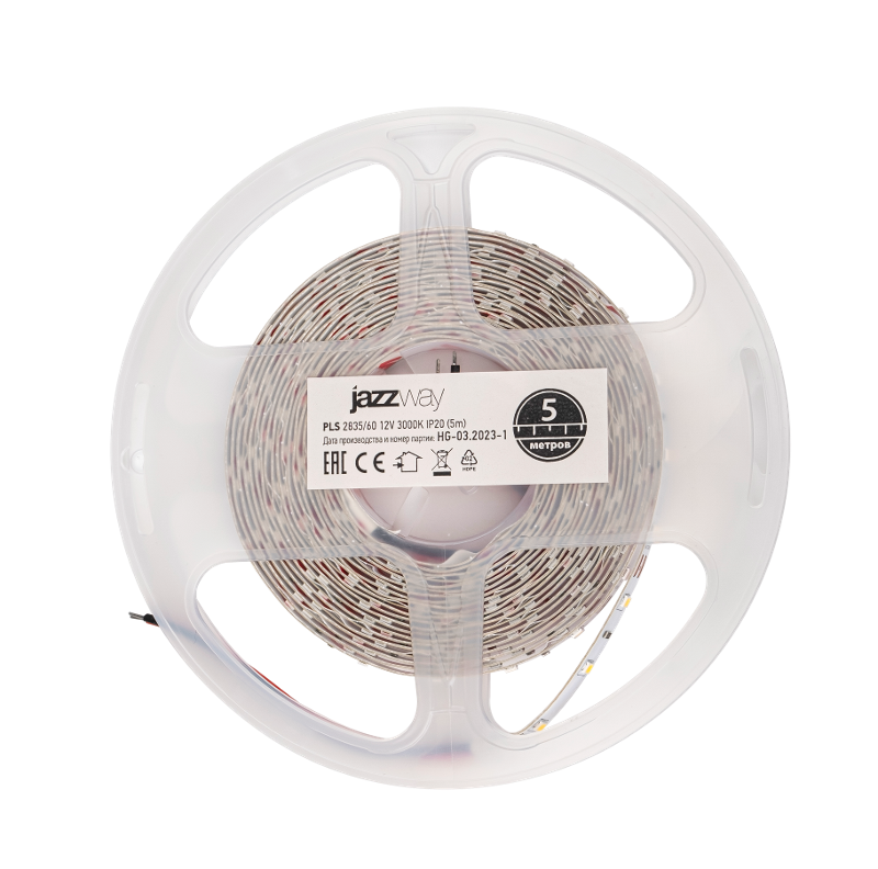 Лента светодиодная LED PLS 2835/60 6Вт 12В 3500К IP20 5м | 2858023 | Jazzway — Jazzway