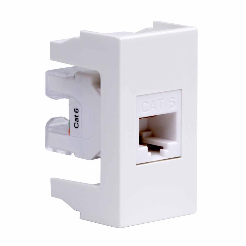 Viva белый розетка компьютерная RJ45 категория 6 UTP 1мод | 45058 | DKC — миниатюра 2