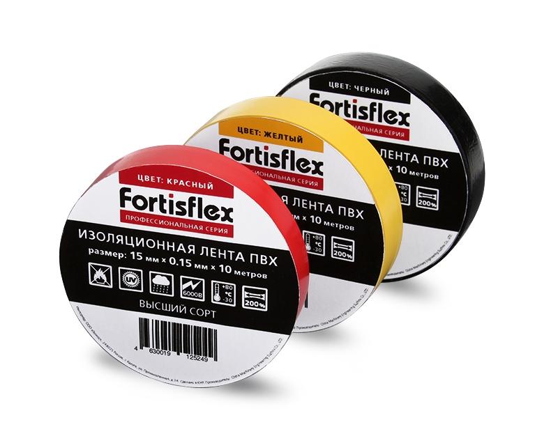 Изолента ПВХ 15x0.15х10 зеленая | 71225 | Fortisflex — Fortisflex