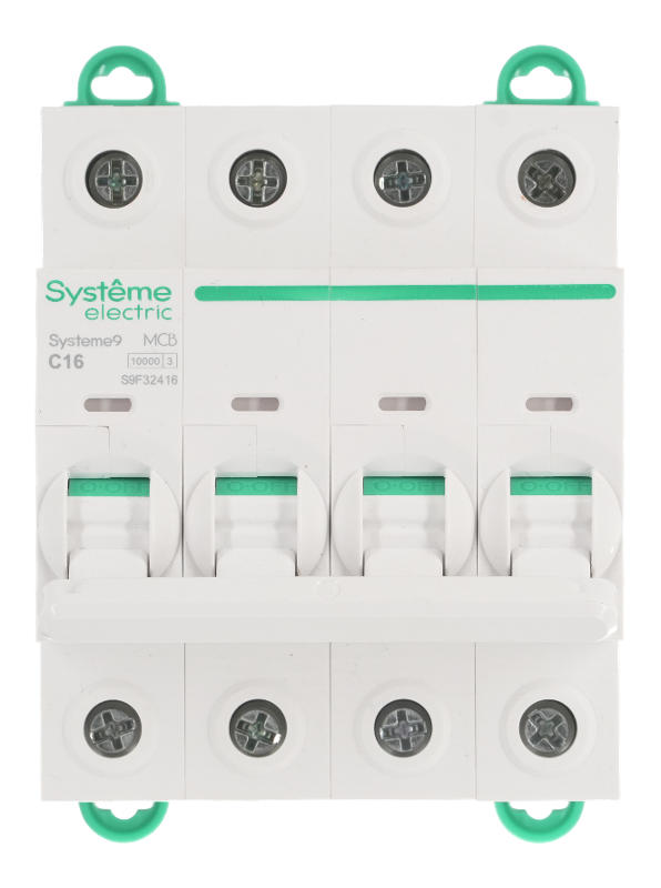 Systeme9 Автоматический выключатель (АВ) C 16A 4P 10kA 400В | S9F32416 | SE — миниатюра 2