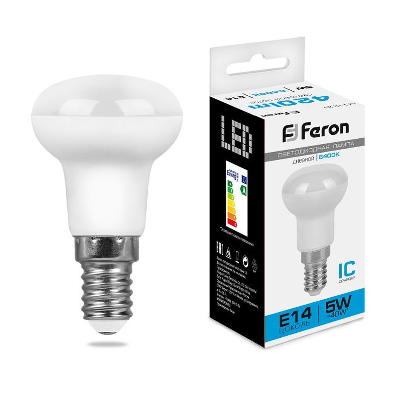 Лампа светодиодная рефлектор LB-439 (5W) 230V E14 6400K R39 | 25518 | FERON — Feron