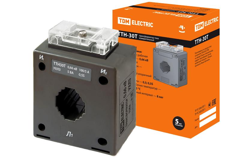 Трансформатор тока ТТН 30T/100/5- 5VA/0,5S-Р | SQ1101-1070 | TDM — TDM ELECTRIC