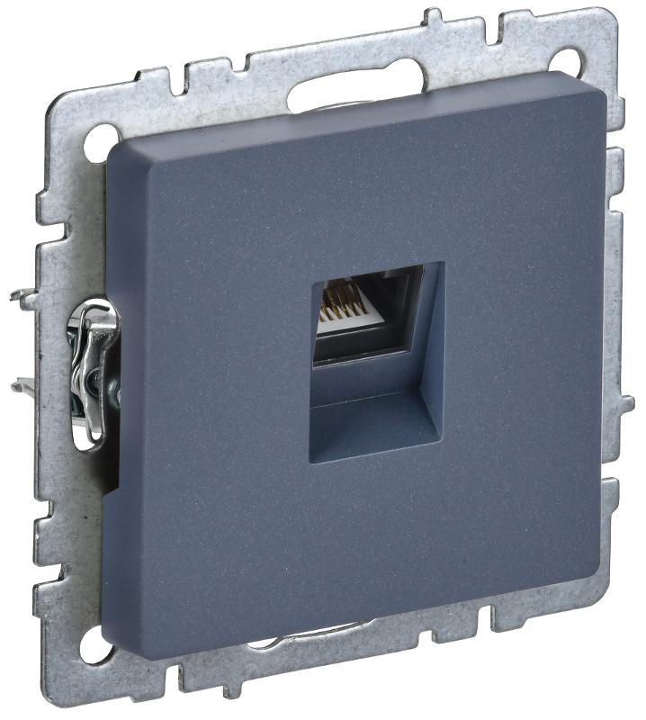 BRITE Розетка компьютерная RJ45 кат.6 РК11-БрМ маренго | BR-K10-2-K35 | IEK — IEK (ИЭК)