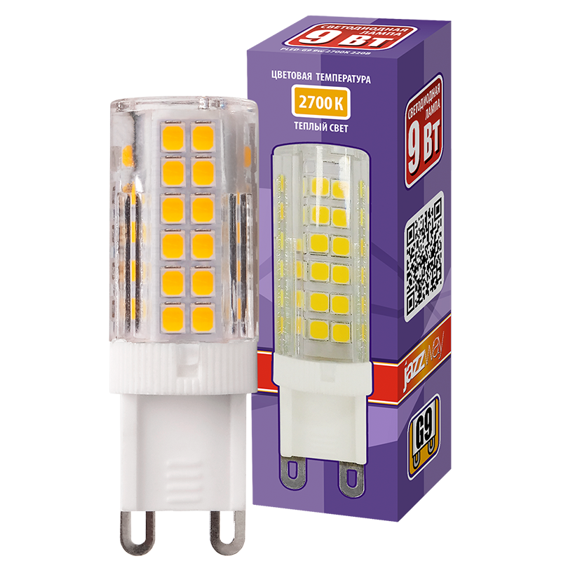 Лампа светодиодная LED 9Вт G9 220В 2700К PLED-G9 капсульная | 5001039 | Jazzway — миниатюра 3