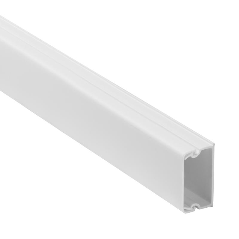 Мини-канал Metra - 24x14 - 2 метра - с крышкой - белый — миниатюра 5