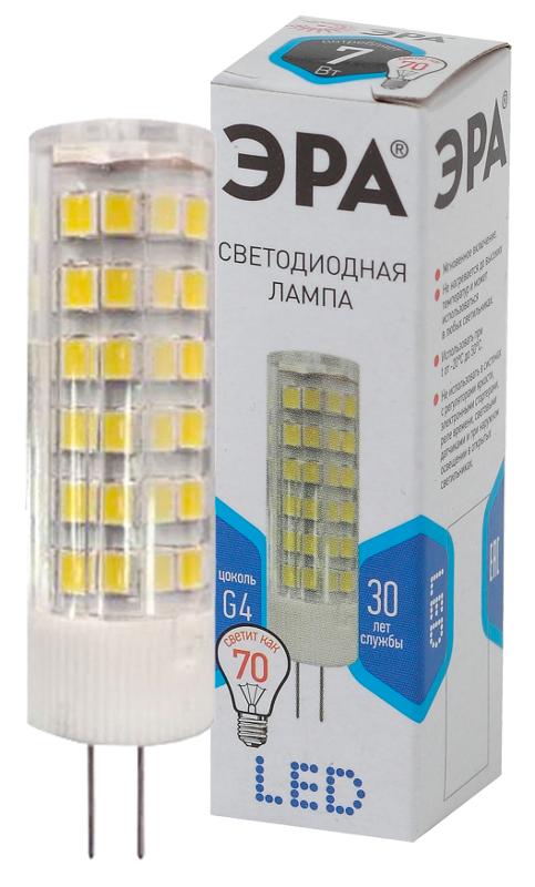 Лампа светодиодная LED 7Вт G4 220В 4000К smd JC капсульная | Б0027860 | ЭРА — миниатюра 1
