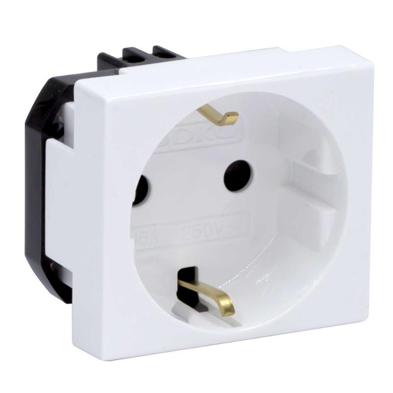 Розетка со шторками з/к 2мод. 16А IP20 белая Viva  | 45005 | DKC — миниатюра 8