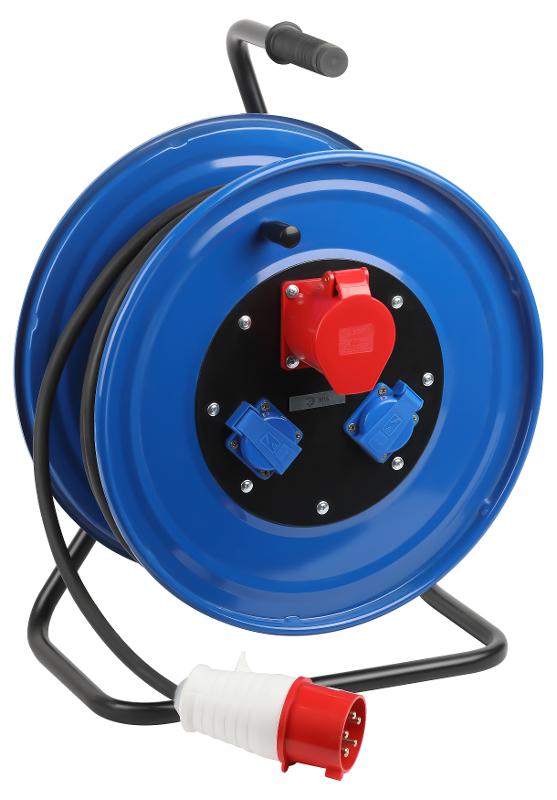 Удлинитель силовой IND380-RM-3e-5x2,5-20m-IP44 380В на катушке 3 розетки 1xCEE 5P 2xSCHUKO 20м КГ 5х2,5 32А IP44 | Б0057309 | ЭРА — ЭРА (Энергия света)