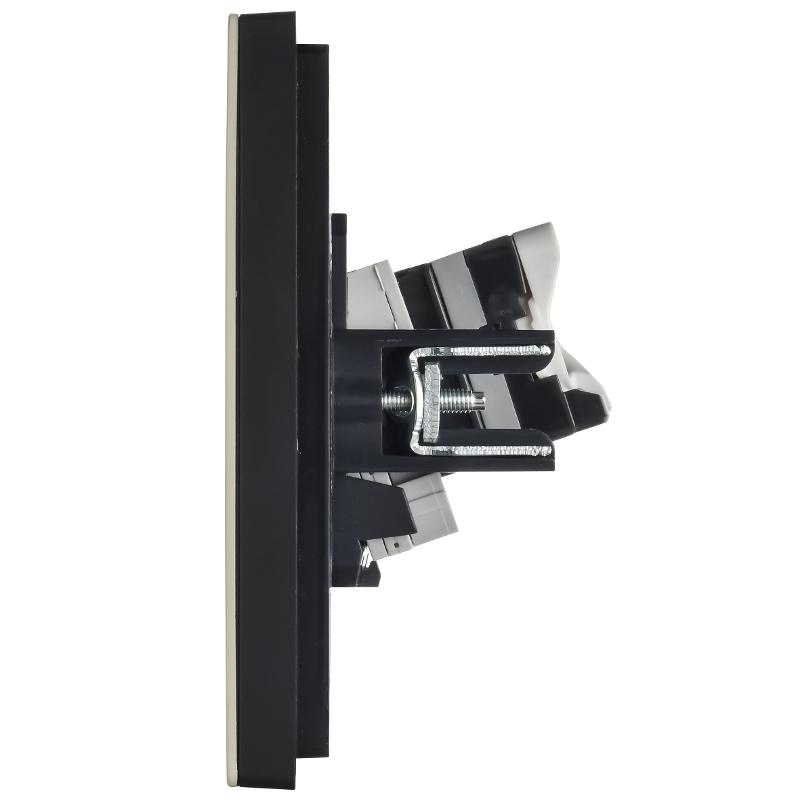 FORTE&PIANO Розетка двойная RJ11+RJ45 кат.5E FP835M металл серый сланец  | FP-KT20-O-1-M-K41 | IEK — миниатюра 4