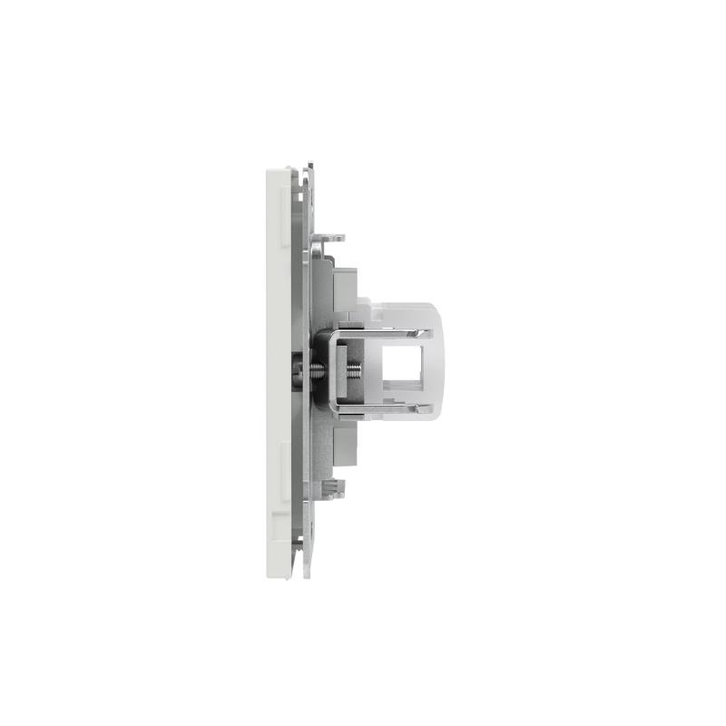 Компьютерная розетка RJ-45 без шторки, кат.6А двойная, KANT, белый песок | 7010674 | DKC — миниатюра 4