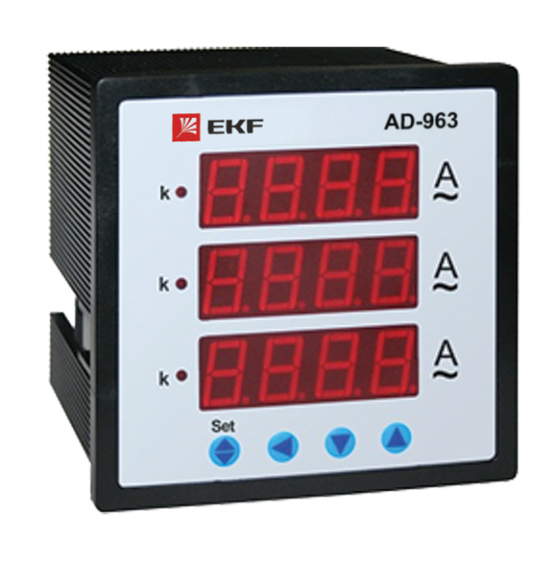 Амперметр AM-D963 цифровой на панель 96х96 трехфазный EKF PROxima | ad-963 | EKF — миниатюра 1