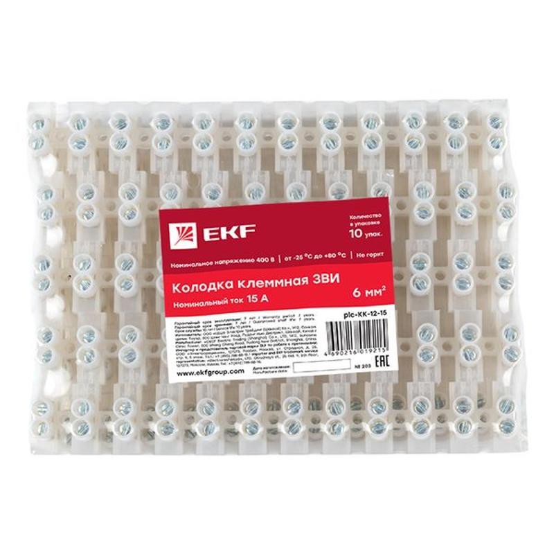Клеммная колодка полиэтилен 1,5-6(10) мм2 15А 12 секций (уп. 10 шт.) EKF | plc-KK-12-15 | EKF — миниатюра 7