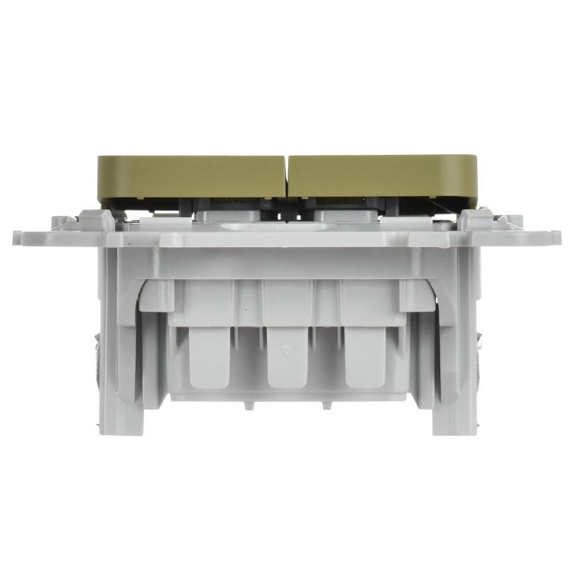 FLITE Розетка 2-ая RJ45/TV кат.6 UTP РКТВ6-2-0-ФлШ шампань | FI-AK22-2-K37 | IEK — миниатюра 4