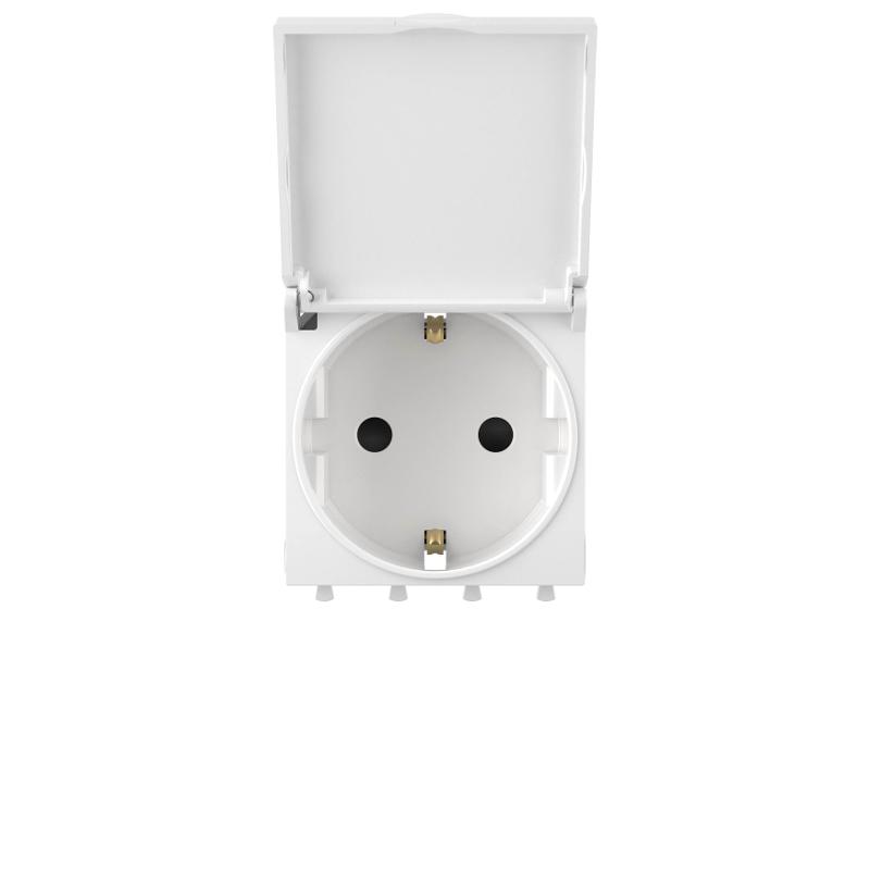 Розетка 2P+E, с з/ш, "Avanti" IP41, белая | 4400012 | DKC — миниатюра 2