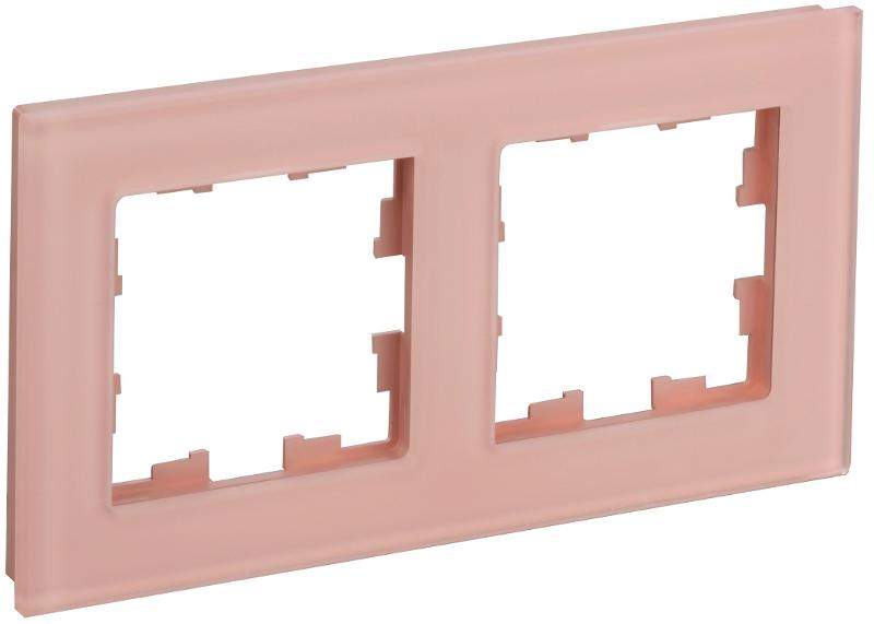 BRITE Рамка 2-ая РУ-2-2-БрП стекло персиковый матовый | BR-M22-G-31-K96 | IEK — IEK (ИЭК)
