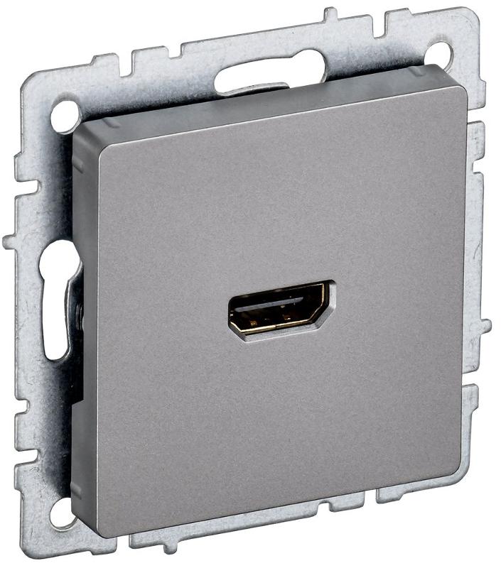 BRITE Розетка HDMI РHDMI-0-БрС сталь  | BR-H10-K46 | IEK — IEK (ИЭК)