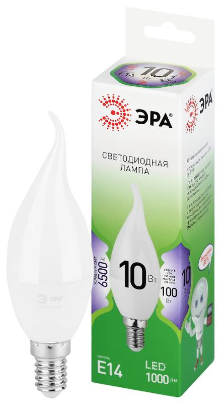 Лампа светодиодная  GREEN LINE LED BXS-10W-865-E14 GL E14 10 Вт свеча на ветру холодный свет | Б0067134 | ЭРА — ЭРА (Энергия света)