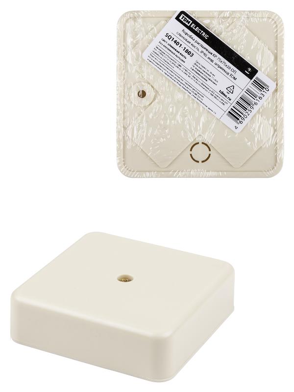 Коробка распределительная КР 75х75х20 о/п, сл. кость, IP40, инд. штрихкод | SQ1401-1803 | TDM — TDM ELECTRIC