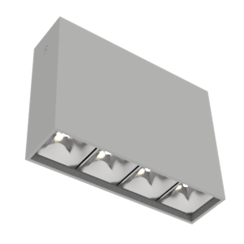 Светодиодный светильник DL-Box Reflect Multi 1x4 накладной 10 Вт 4000 К 150х40х115 мм RAL7045 серый муар | V1-R0-70252-20L36-2001040 | VARTON — VARTON