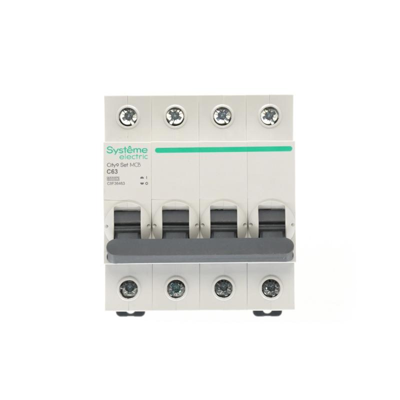 Выключатель автоматический четырёхполюсный 63A C 6kA City9 | C9F36463 |Systeme Electric — миниатюра 3