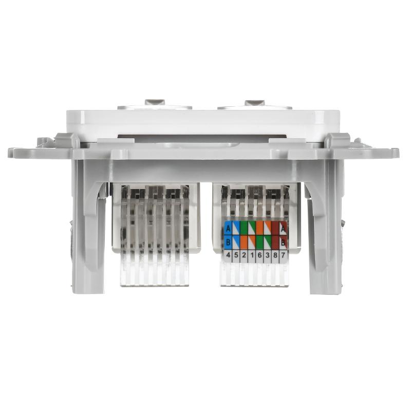 FLITE Розетка 2-ая RJ45/RJ11 кат.5Е/3 UTP РКТ5е/3-2-0-ФлБ белый | FI-KT22-1-K01 | IEK — миниатюра 4