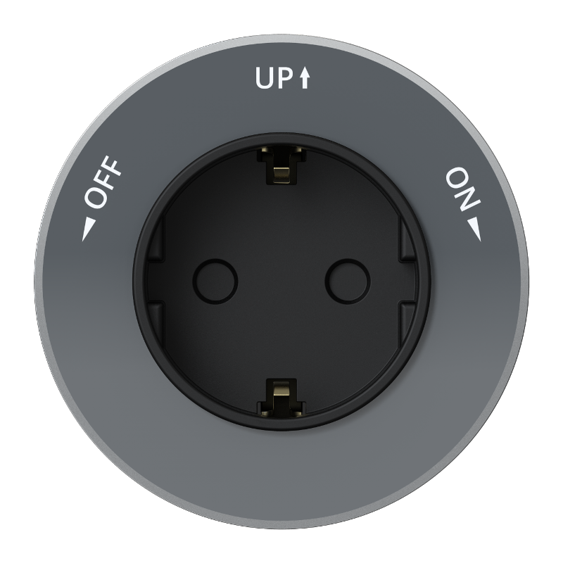 MultiTrack Графит Розетка 2К+З круглая 16А/250В |MTK13001G| SE — Systeme Electric