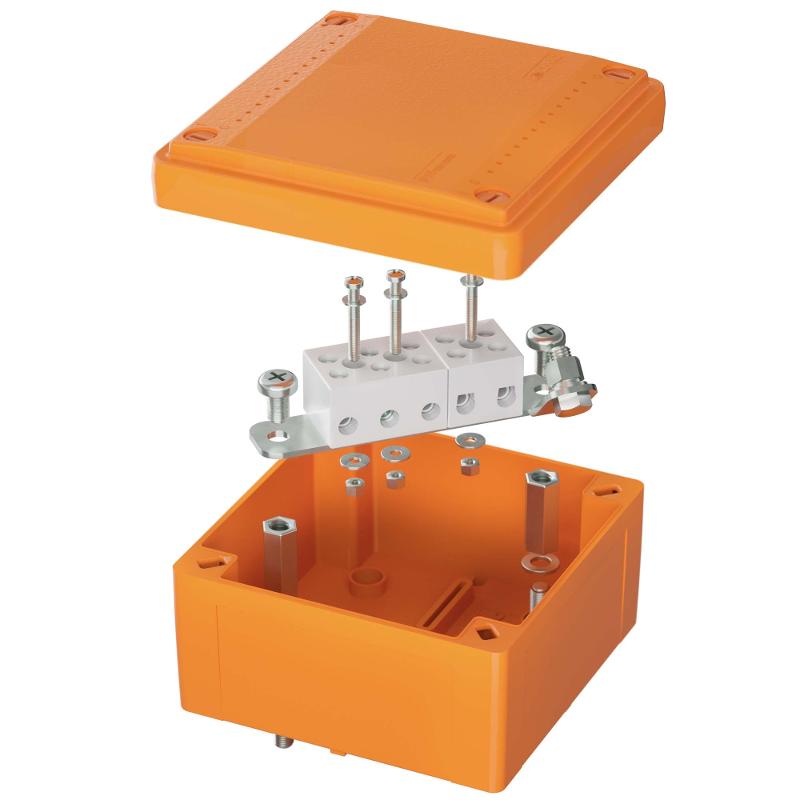 Коробка распределительная пластиковая FS огн., IP56,100х100х50мм, 5р, 450V,20A,10мм.кв с гладкими стенками и клеммниками | FSB10510 | DKC — DKC (ДКС)