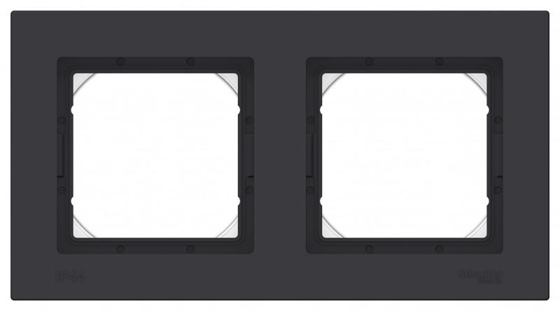 AtlasDesign Aqua Рамка 2-ая IP44, Карбон | ATN441002 | SE — миниатюра 3