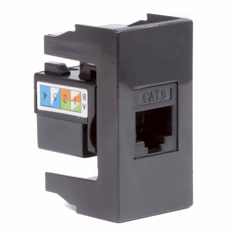 Розетка RJ-45 кат.6,Viva,1 мод.,черн | 45258 | DKC — миниатюра 2