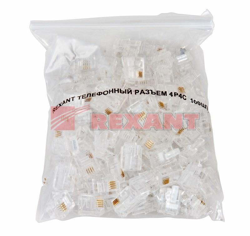 Джек телефонный  4P4C | 05-1001 | REXANT — миниатюра 2