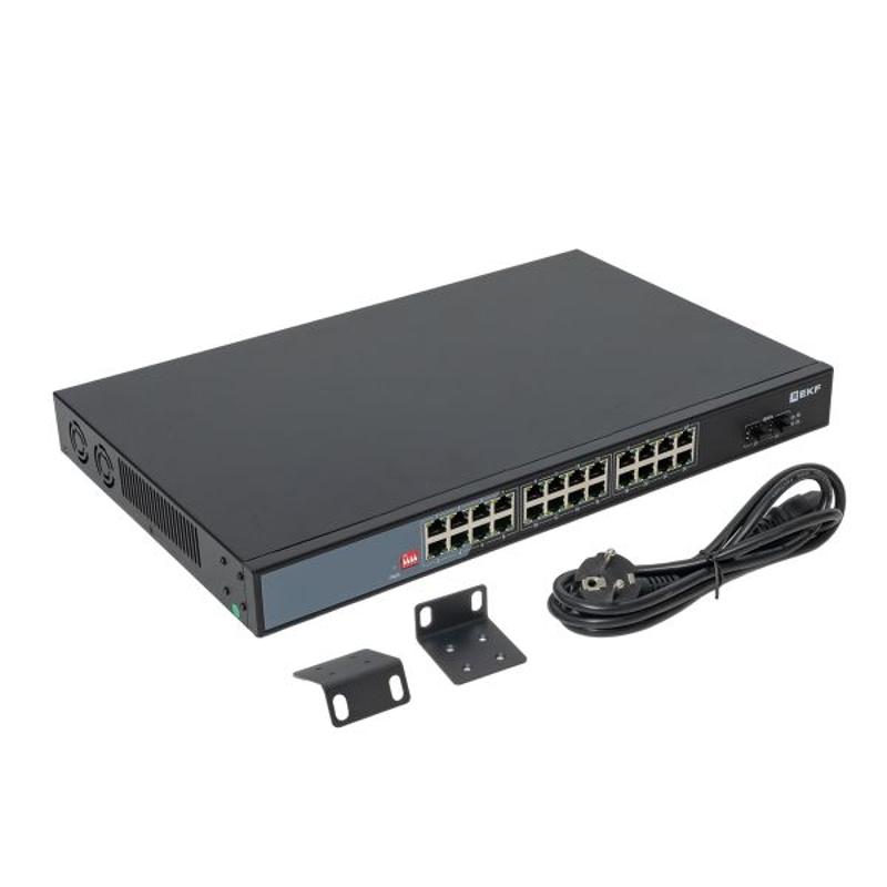 Промышленный неуправляемый коммутатор U-2GX/SFP-24GTP-R, 2 порта 1000Base-X SFP, 24 порта 10/100/1000Base-T(X) RJ45 c PoE, монтаж в 19" стойку TSX |TS — миниатюра 14