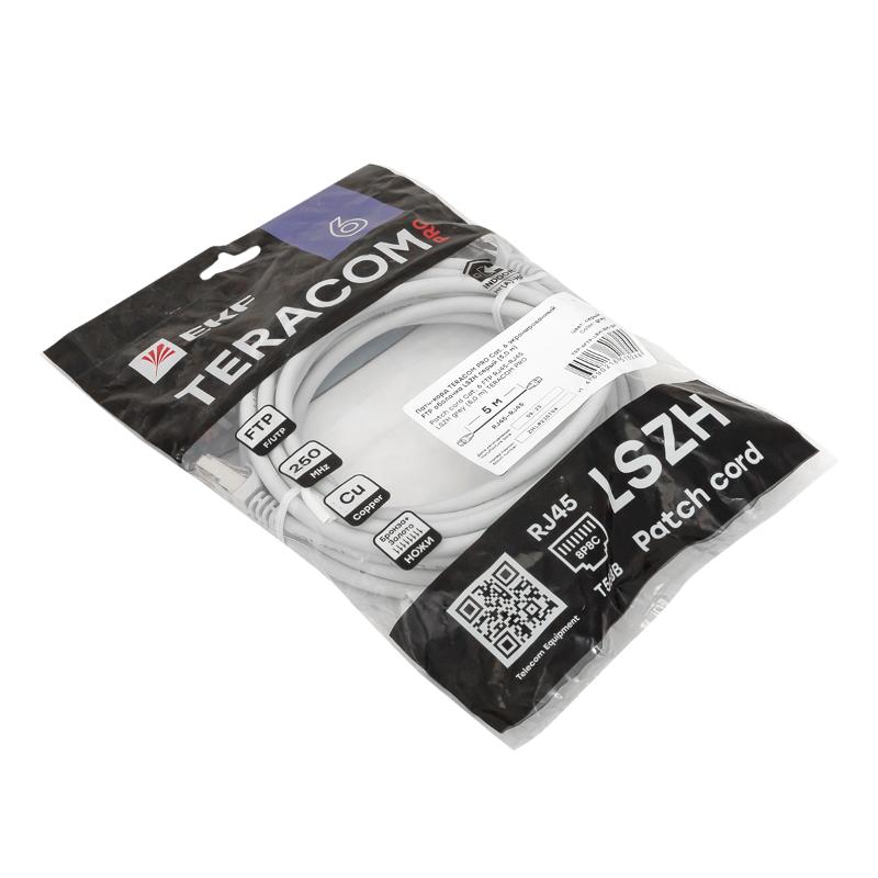 Патч-корд TERACOM PRO Cat.6 экранированный FTP оболочка LSZH серый (5,0м)|TRP-6FTP-LSH-5M-GY|EKF — миниатюра 4