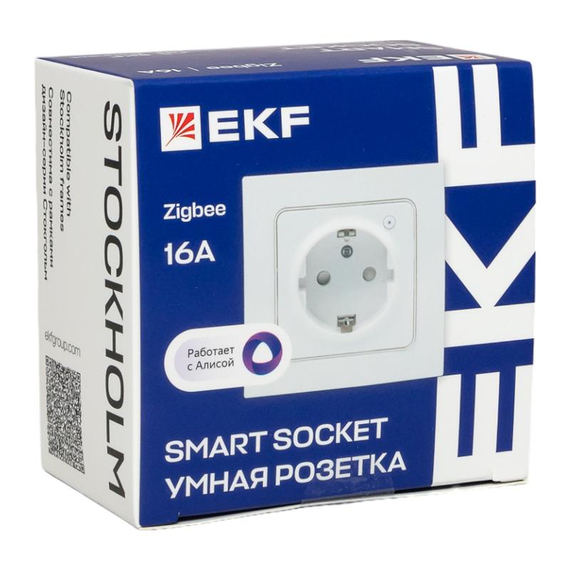 Умная розетка Стокгольм 1-местная 16А белый Zigbee  Сonnect|RCS-ST16-WD-ZB|EKF — миниатюра 8