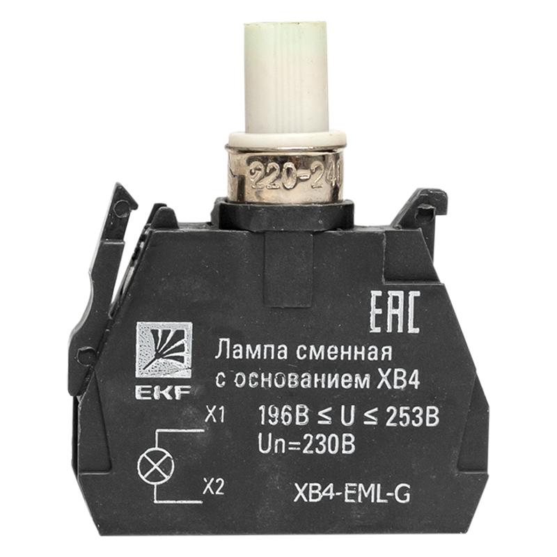 Лампа сменная c основанием XB4 зеленая 230В EKF PROxima  |  XB4-EML-G |  EKF  — миниатюра 6