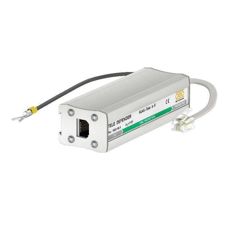 Устройство высокочувствительной защиты для систем ISDN RJ45 (RJ45-TELE 4-F) | 5081984 | OBO Bettermann — OBO Bettermann