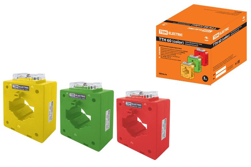 Трансформатор тока ТТН  60/600/5-10VA/0,5 (3 шт., color) | SQ1101-0217 | TDM — TDM ELECTRIC