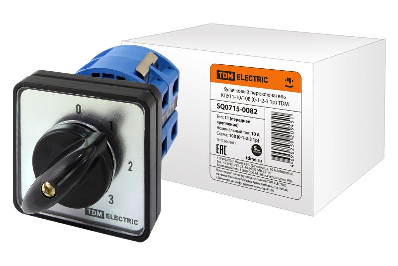 Кулачковый переключатель КПУ11-10/108 (0-1-2-3 1р) | SQ0715-0082 | TDM — TDM ELECTRIC
