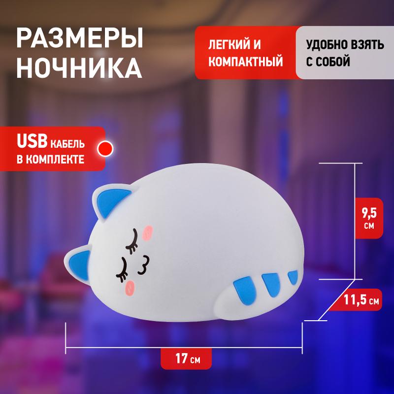 Светильник настольный NLED-415-2W-BU белый с синим | Б0041095 | ЭРА — миниатюра 5