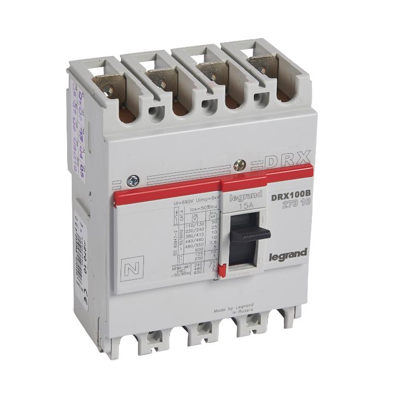 DRX125 термомагнитный 15A 4П 10KA | 027010 | Legrand — Legrand