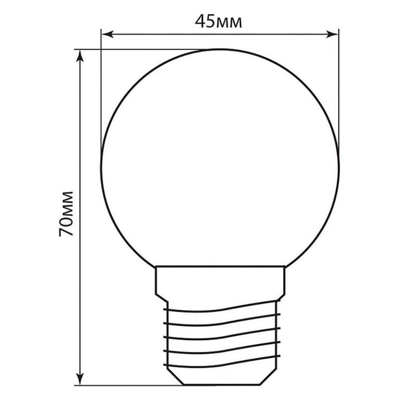 Лампа светодиодная для белт лайта LB-37 (1W) 230V E27 зеленый G45 | 25117 | FERON — миниатюра 7