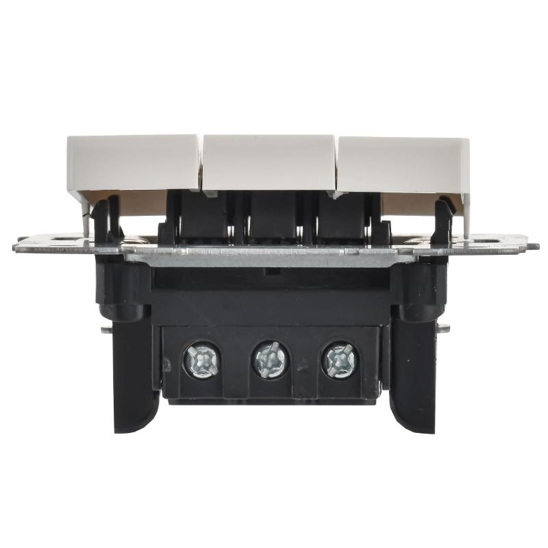 BRITE Выключатель 3-клавишный 10А ВС10-3-0-БрБ белый | BR-V30-0-10-K01-PRO | IEK — миниатюра 4