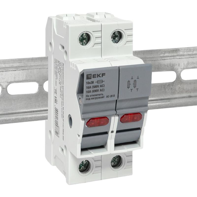 Предохранитель-разъединитель DF 10х38 2Р (тип ПВЦ)  | df102-e | EKF — миниатюра 4