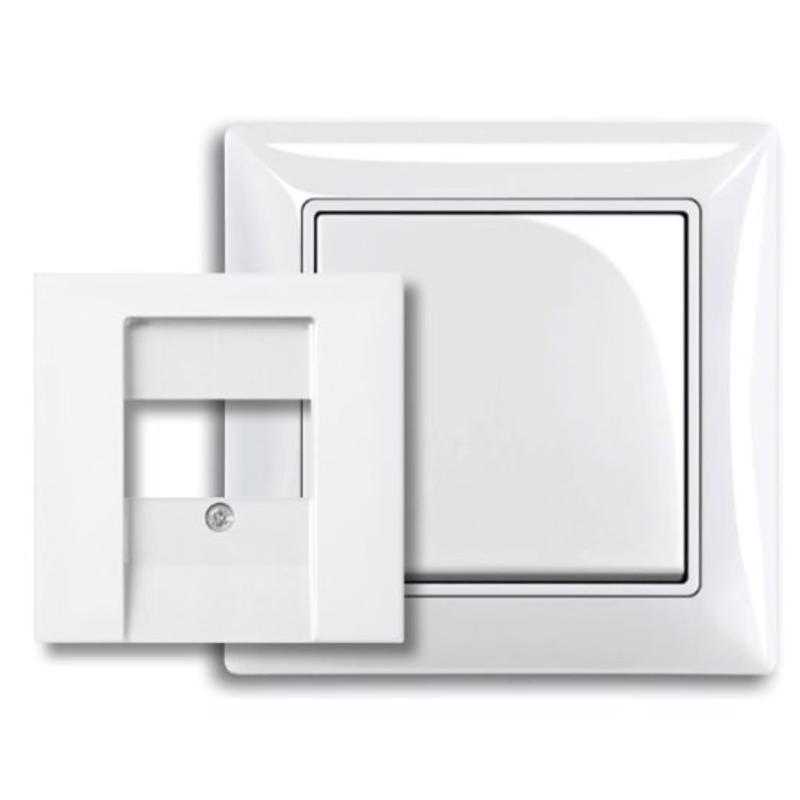 ABB Basic 55 Альп. белый Накладка аудиорозетки и ТЛФ/комп ТАЕ розеток | 1724-0-4275  | 2CKA001724A4275 | ABB — миниатюра 2
