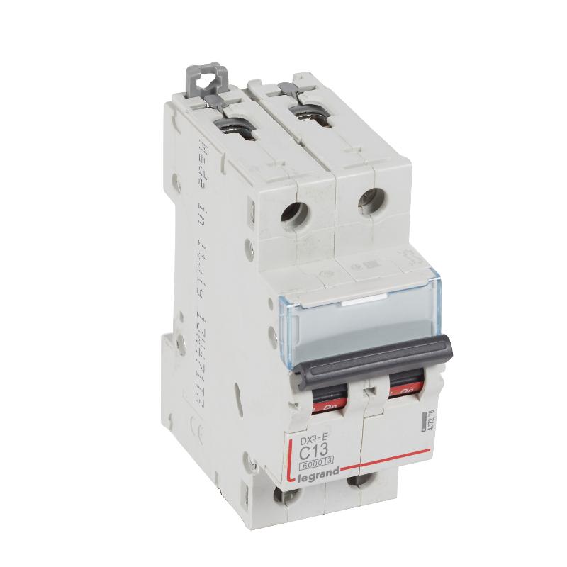 Выключатель автоматический двухполюсный DX3-E 6000 13А C 6кА | 407276 | Legrand — Legrand