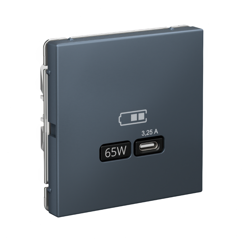 ArtGallery Грифель Розетка USB тип-С 65Вт высокоскор.заряд. QC, PD, механизм | GAL000727 | SE — миниатюра 2