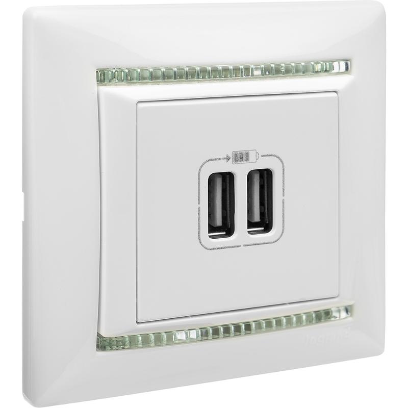 Valena Белый Розетка 2-ая USB — миниатюра 18