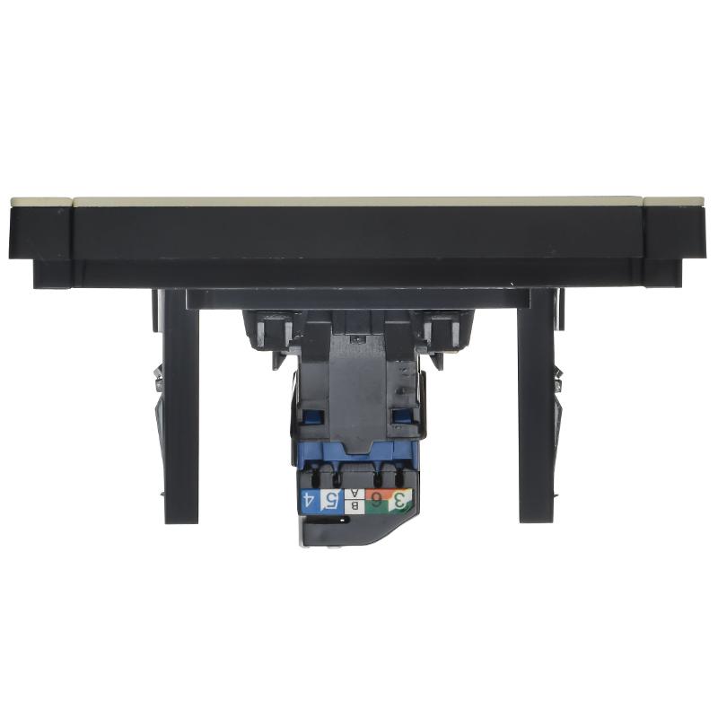 FORTE&PIANO Розетка комп. RJ45 кат.6 FP831M металл серый сланец — миниатюра 5