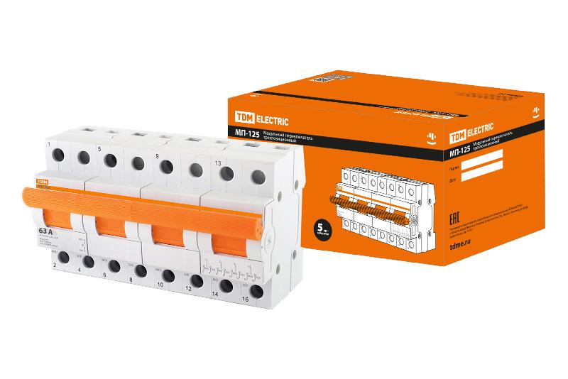 Переключатель модульный трехпозиционный МП-125 4P 63А | SQ0224-0049 | TDM — TDM ELECTRIC