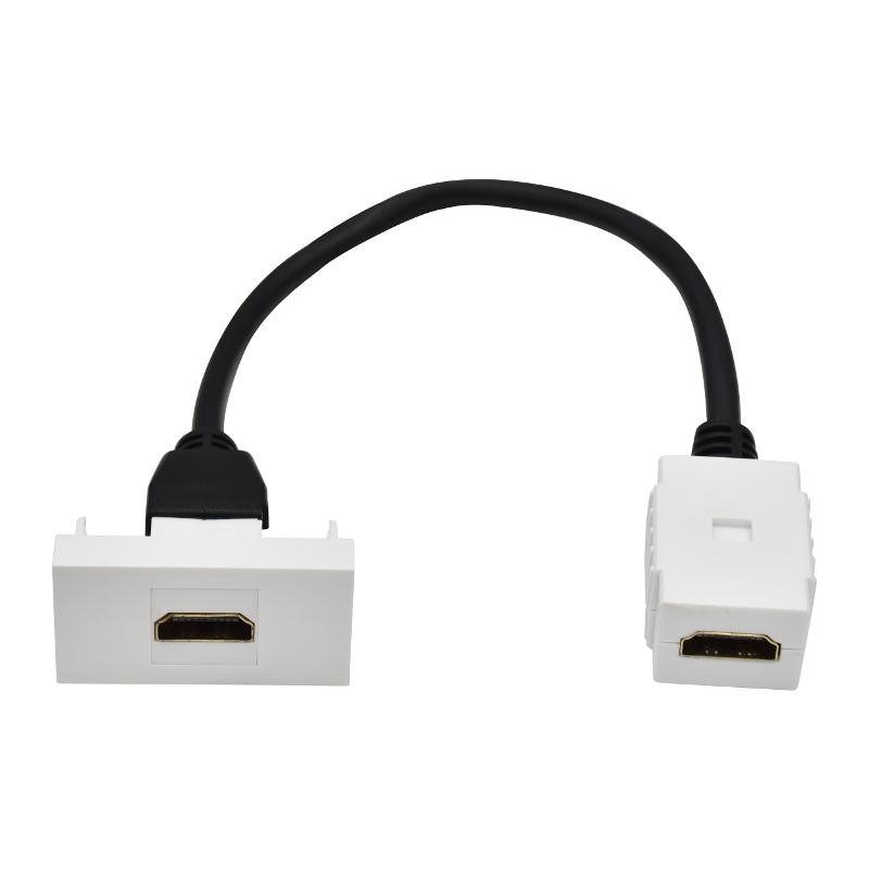 PRIMER РКМ-10-00-П Розетка HDMI M/M (1 модуль) белая | PR-KK40D-RH-0-1-K01 | IEK — миниатюра 2